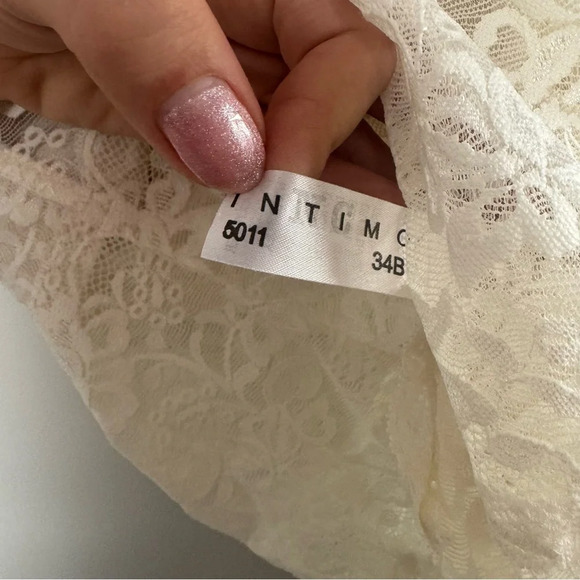 Elegant Vintage Lace Bodysuit in White Fairycore angelcore coquette dreamy 34B - Picture 8 of 8